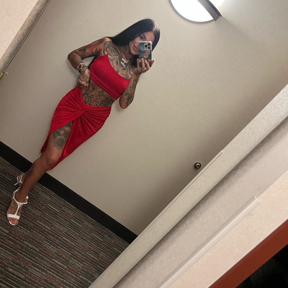 JLUXLABEL Vibrant Red Skirt
